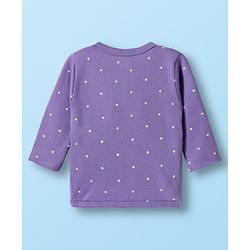 Babyhug 100% Cotton Interlock Knit Full Sleeves Jhablas With Floral Print Pack Of 3 - Purple Pink & White
