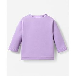 Babyhug 100% Cotton Interlock Knit Full Sleeves Floral Printed Inner Wear Set With Mittens Booties & Cap - Lavender