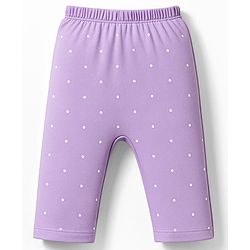 Babyhug 100% Cotton Interlock Knit Full Sleeves Floral Printed Inner Wear Set With Mittens Booties & Cap - Lavender