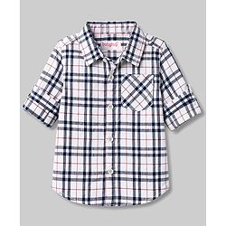 Babyhug Cotton Woven Shirt Full Sleeve Regular Collar Check Multi 12-18 Months