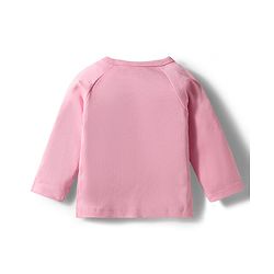 Babyhug 100% Cotton Interlock Knit Full Sleeves Inner Wear Set With Cap Mittens & Booties  - Baby Pink