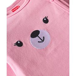 Babyhug 100% Cotton Interlock Knit Full Sleeves Inner Wear Set With Cap Mittens & Booties  - Baby Pink