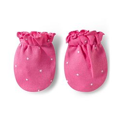 Babyhug 100% Cotton Interlock Knit Full Sleeves Inner Wear Set With Cap Mittens & Booties  - Baby Pink
