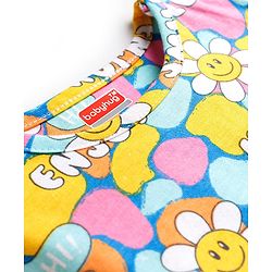 Babyhug Cotton Knit Full Sleeves Co-ord Night Suit With Floral Print - Multicolor