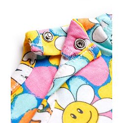 Babyhug Cotton Knit Full Sleeves Co-ord Night Suit With Floral Print - Multicolor