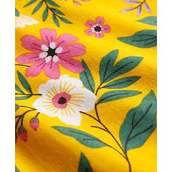 Babyhug Cotton Knit Full Sleeves Co-ord Night Suit With Floral Print - Yellow