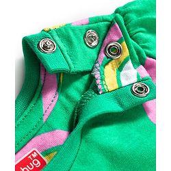 Babyhug Cotton Knit Full Sleeves Co-ord Night Suit With Rainbow Print - Green