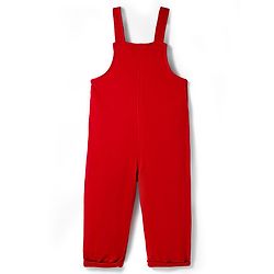 Babyhug Disney Terry Knit Full Sleeves Striped T-Shirt & Dungaree with Mickey Mouse & Friends Graphic & Badge Detailing - Red & Blue