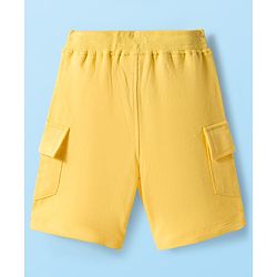 Babyhug Disney Single Jersey Knit Half Sleeves T-Shirt & Shorts Set with Winnie the Pooh Print - Yellow & White