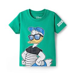 Babyhug Disney Single Jersey Knit Half Sleeves T-Shirts with Mickey & Friends Graphic Pack of 3 - Blue Orange & Green