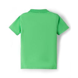 Babyhug Disney Single Jersey Knit Half Sleeves Polo T-Shirt with Mickey Mouse Graphic - Green