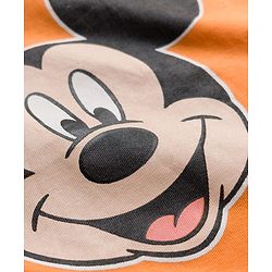 Babyhug Disney Single Jersey Knit Half Sleeves T-Shirts with Mickey Mouse Graphic Pack of 3 - Light Blue Orange & White