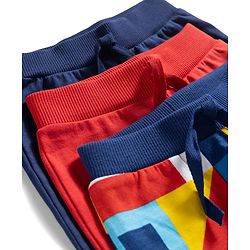 Babyhug Cotton Knit Full Length Printed Lounge Pants Pack Of 3 - Multicolour