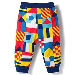Babyhug Cotton Knit Full Length Printed Lounge Pants Pack Of 3 - Multicolour