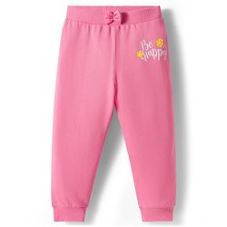 Babyhug Single Jersey Knit Full Length Lounge Pants with Floral Print & Bow Applique Pack of 3 - Multicolor