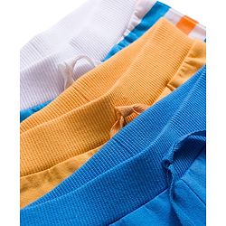 Babyhug Cotton Knit Full Length Striped & Fun Ready Printed Lounge Pants Pack of 3 - Multicolor
