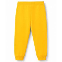 Babyhug 100% Cotton Single Jersey Knit Full Length Lounge Pant with Leafy & Varsity Print Pack of 3 - Navy & Yellow