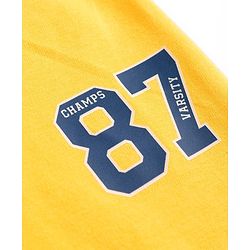 Babyhug 100% Cotton Single Jersey Knit Full Length Lounge Pant with Leafy & Varsity Print Pack of 3 - Navy & Yellow