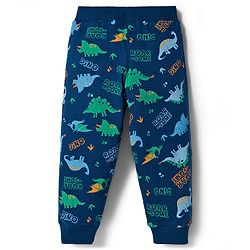 Babyhug Cotton Jersey Knit Full Length Lounge Pants with Dino & Star Print Pack of 3 - Multicolor