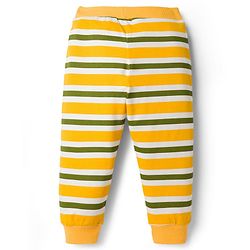 Babyhug Single Jersey Cotton Knit Full Length Striped Lounge Pants Pack Of 3 -Multicolour