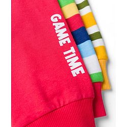 Babyhug Single Jersey Cotton Knit Full Length Striped Lounge Pants Pack Of 3 -Multicolour