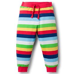 Babyhug Single Jersey Cotton Knit Full Length Striped Lounge Pants Pack Of 3 -Multicolour