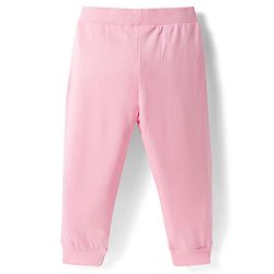 Babyhug Cotton Single Jersey Knit Full Length Lounge Pants with Hearts & Floral Print Pack of 3 - Blue Sea Green & Pink