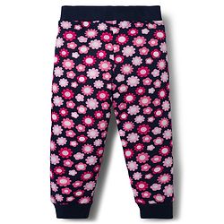 Babyhug Single Jersey Knit Full Length Lounge Pants With Floral & Polka Dot Print Pack of 3 - Multicolor