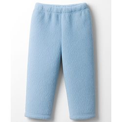 Babyhug Velour Cotton Knit Full Sleeves Winter Night Suit with Bear Design - Light Blue