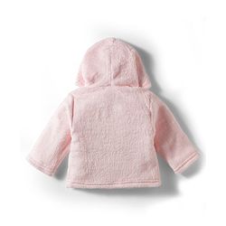 Babyhug Cotton Knit Full Sleeves Hooded Winter Wear Night Suit With Animal Face Embroidery - Pink
