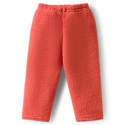 Babyhug Knit Full Sleeves Hooded Winter Night Suit With Animal Embroidery - Orange