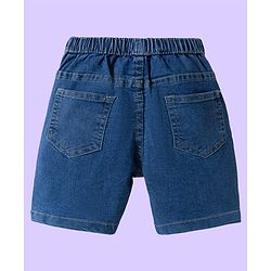 Babyhug Cotton Woven Half Sleeves Shirt & Denim Shorts Set With Dolphin Print - Multicolor