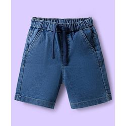 Babyhug Cotton Woven Half Sleeves Shirt & Denim Shorts Set With Numbers Print - Multicolor