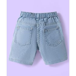 Babyhug Cotton Woven Half Sleeves Shirt & Denim Shorts Set With Animals Print - Multicolor