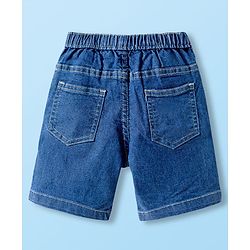 Babyhug Cotton Woven Half Sleeves Shirt & Denim Shorts Set With Leaf Print - Multicolor
