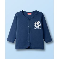 Babyhug 100% Cotton Knit Full Sleeves Jhablas with Ball & Star Print Pack of 3 - Navy Blue Red & White