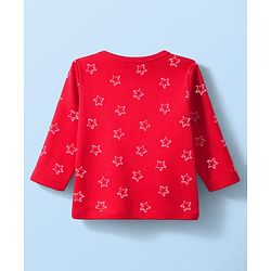 Babyhug 100% Cotton Knit Full Sleeves Jhablas with Ball & Star Print Pack of 3 - Navy Blue Red & White