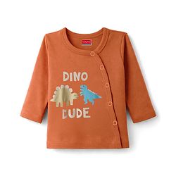Babyhug 100% Cotton Knit Full Sleeves Jhablas with Dino Print & Stripes Pack of 3 - Multicolor