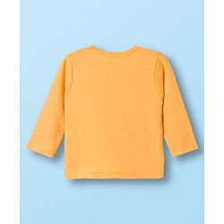 Babyhug 100% Cotton Knit Half Sleeves Jhablas With Animal Print Pack of 3 - Orange Yellow & White