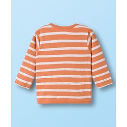 Babyhug 100% Cotton Knit Half Sleeves Jhablas With Animal Print Pack of 3 - Orange Yellow & White