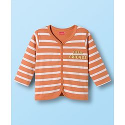 Babyhug 100% Cotton Knit Half Sleeves Jhablas With Animal Print Pack of 3 - Orange Yellow & White
