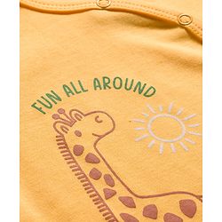 Babyhug 100% Cotton Knit Half Sleeves Jhablas With Animal Print Pack of 3 - Orange Yellow & White