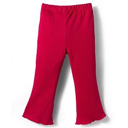 Babyhug Cotton Knit Full Length Solid Color Flared Legging - Maroon
