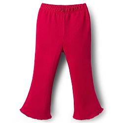 Babyhug Cotton Knit Full Length Solid Color Flared Legging - Maroon