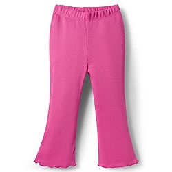 Babyhug Cotton Knit Full Length Solid Color Flared Legging - Pink