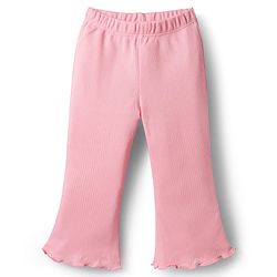 Babyhug Cotton Knit Full Length Solid Color Flared Legging - Light Pink