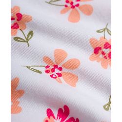 Babyhug Cotton Woven Frock & Half Sleeves Inner Tee With Floral Print & Embroidery - Olive Green