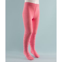 Cute Walk by Babyhug Knit Heart Design Antibacterial Tights - Pink