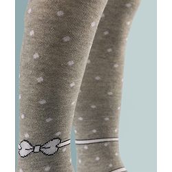 Cute Walk by Babyhug Knit Polka Dot Design Antibacterial Tights - Grey
