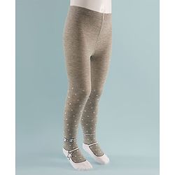 Cute Walk by Babyhug Knit Polka Dot Design Antibacterial Tights - Grey